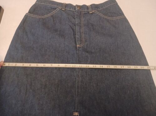 Gonna jeans denim vintage anni 80 USA Levi's arancione tab donna (misure taglia 8 10) - Foto 7 di 9