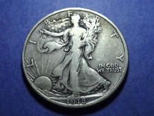 1918-S Walking Half Dollar  VF