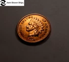 1875 Indian Head Penny Cent ~ AU/Uncirculated+ (red) ~~ Semi-Key! (I625)