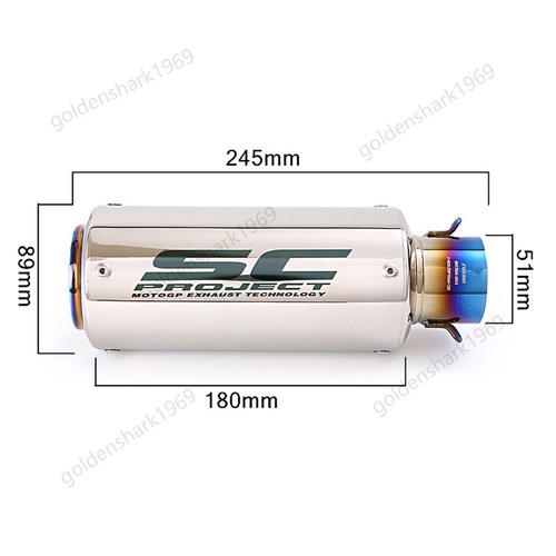 For Lifan KPM200 KPT200 Full Exhaust System Header Pipe Slip On 51mm Muffler Tip - Picture 2 of 11