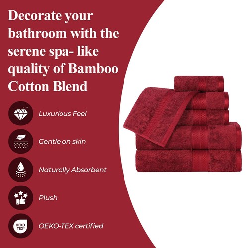 Rayon From Bamboo Blend Cotton 12 Piece Washcloth Face Towel Set - Picture 31 of 83