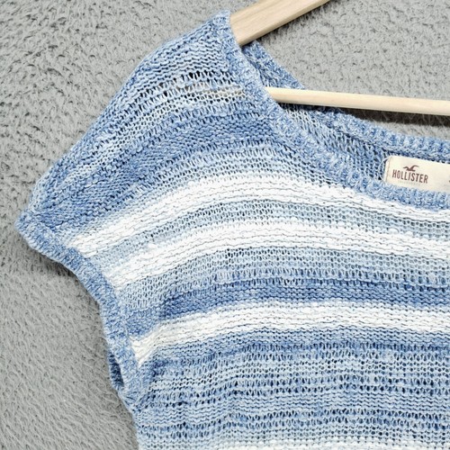 Hollister Sweater Womens S Cotton Knit Blue Stripes Bella Swan Twilight Y2K - Picture 2 of 13