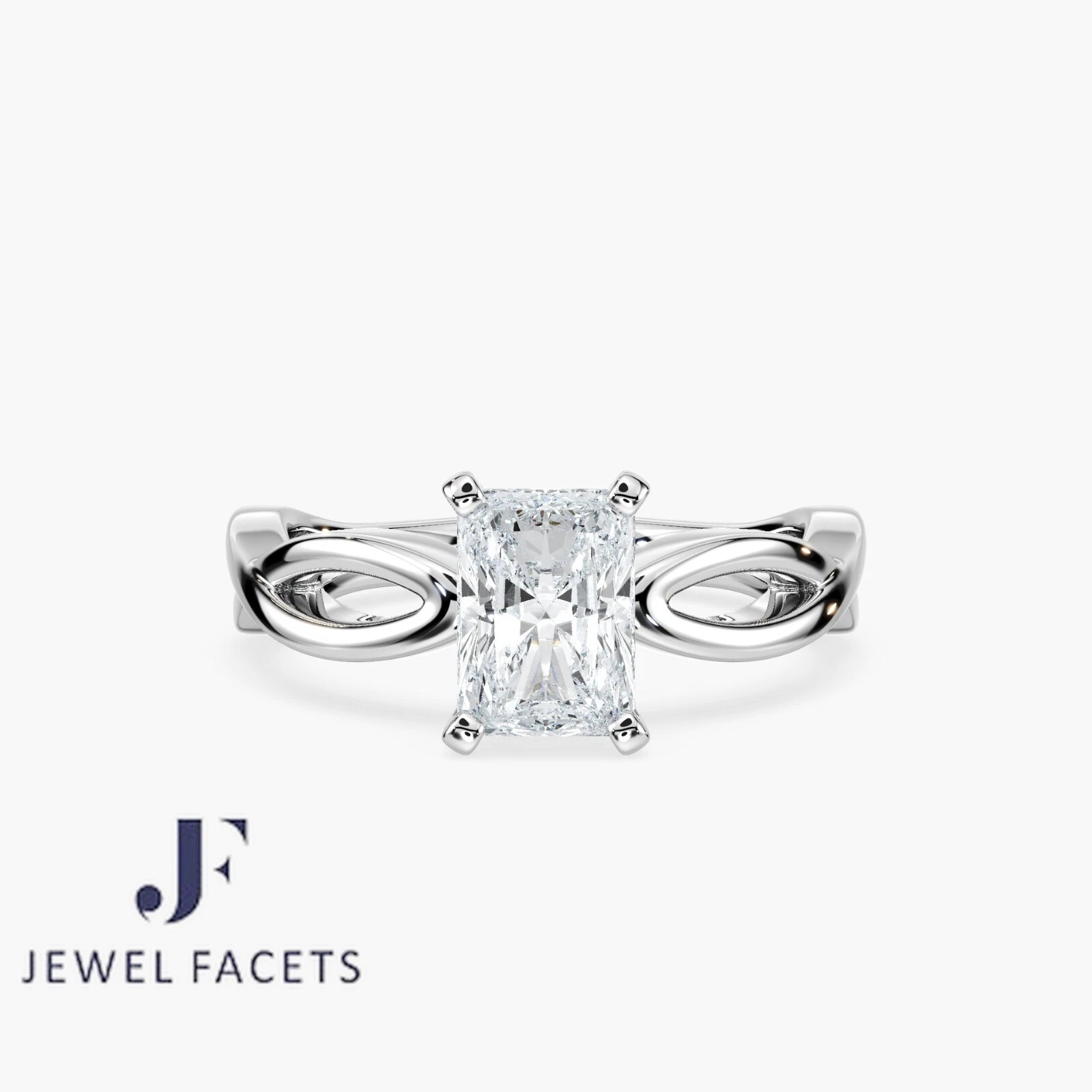 1.51 Ct F VS Radiant Diamond Engagement Ring IGI Certified Lab Grown 14k Gold image-1