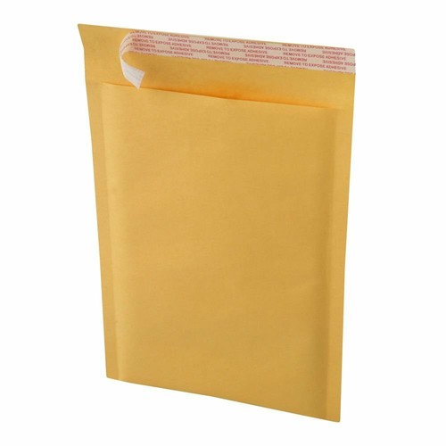 5" x 5 "(+1.5" ) (#0000) Kraft Bubble Mailer Paper Shipping Bag Choose quantity - Picture 2 of 3