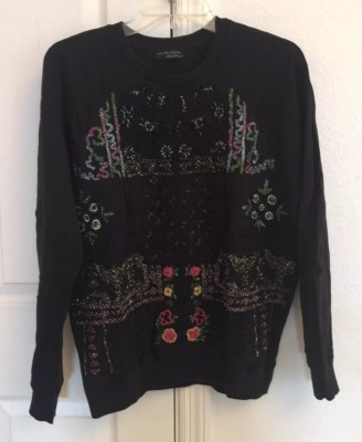 zara beaded jumper