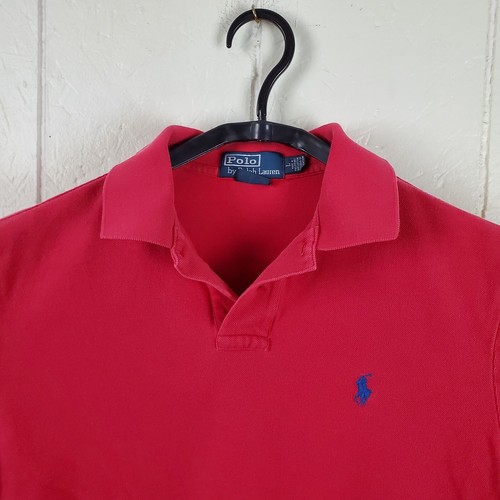 Polo Ralph Lauren Polo Shirt Mens Large Pink Collared 1/4 Button Short Sleeve - Picture 2 of 14