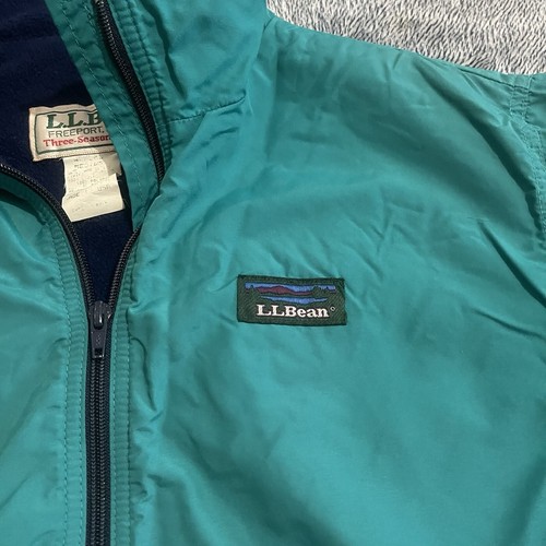 Vintage 90s L.L. Bean 3 Season Jacket Fleece Lined Women's Size M Teal Purple - Picture 5 of 11