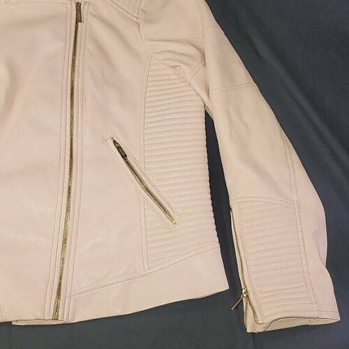 Calvin Klein Pink Leather Jacket, Size XL - Picture 3 of 16