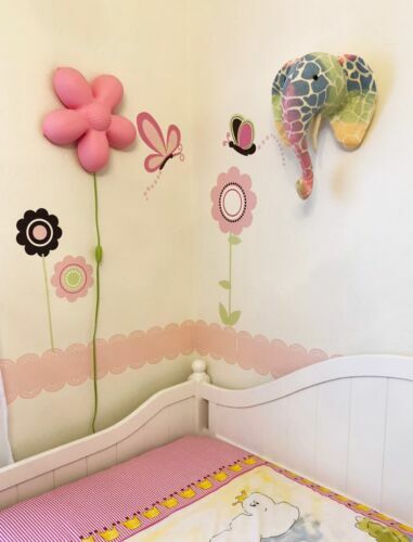 Ebros Fiona Walker Handmade Organic Baby Stencil Print Elephant Wall Decor 14"H - Bild 7 von 8
