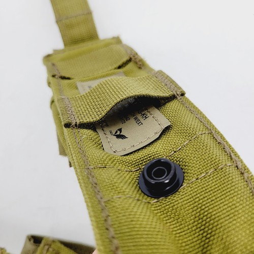2 Eagle Industries SFLCS Flat Extended M9 Single Mag Pouch 9mm Pistol Khaki NSN - Picture 4 of 6