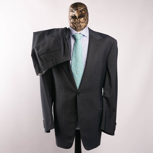 Nuevo sin etiquetas Traje de viaje Canali de lana pura azul medianoche 50US/60IT - Imagen 3 de 21
