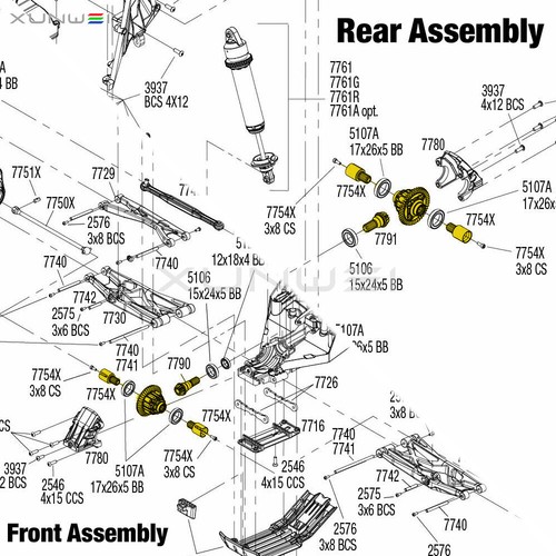 Ring/Pinion Gear Diff Cover Case Drive Cup 7790 7781 7792 for RC TRAXXAS X-Maxx - Picture 2 of 21