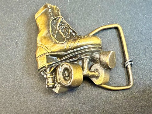 Roller Skate Retro Indiana Metal Craft Vtg. 1980 Small Figural Belt Buckle B-24 - Picture 12 of 15