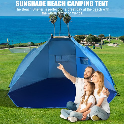 Pop Up Strandmuschel UV Schutz Sonnenschutz Sonnensegel Strandzelt Automatik - Bild 8 von 20
