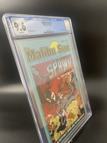 MALIBU SUN 13 - CGC 9.6 - NM+ HIGH GRADE WP HTF RARE 1st Spawn 1992 KEY 🔑 - Picture 3 of 4