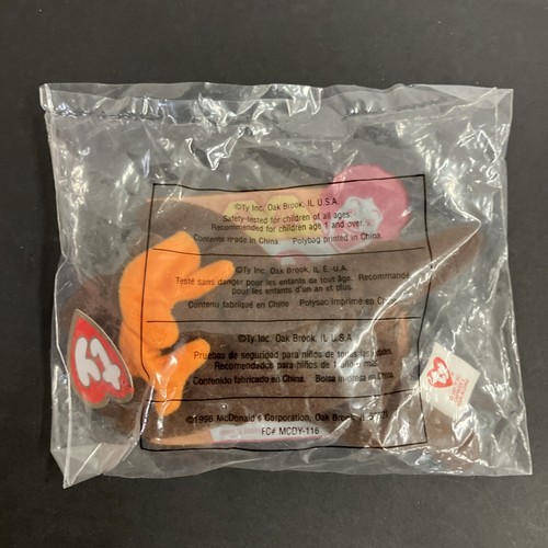 Chocolate McDonalds Ty Beanie Babies 1996 #4 Sealed Happy Meal - Bild 3 von 4