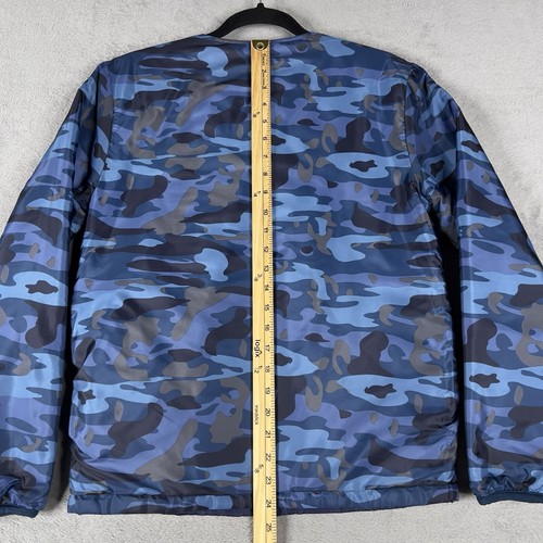 Wild Things Blue Camo Reversible Snap Button Jacket Men's Medium Primaloft - Picture 12 of 12