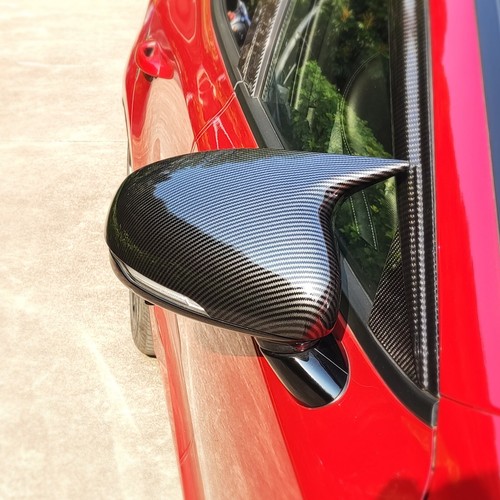 Carbon Fiber ABS Rearview Mirror Cap Shell Cover Trim For Kia Stinger 2018-2023 - Picture 4 of 6