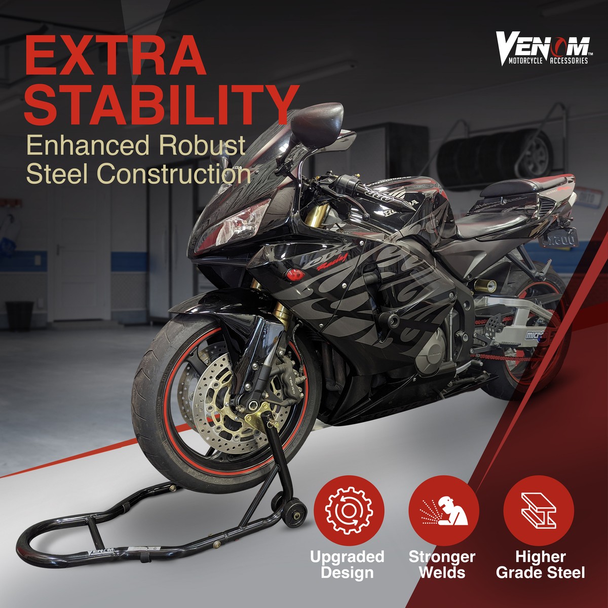 Front Paddock Jack Stand Wheel Lift Universal For Suzuki GSX R