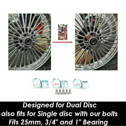 21x2.15 18x5.5 Fat Spoke Wheels Rims for Harley Dyna Street Bob FXDB Choppers - Picture 8 of 12