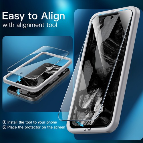 JETech Screen Protector for Google Pixel 8a with Easy Installation Tool, 3-Pack - Picture 5 of 8