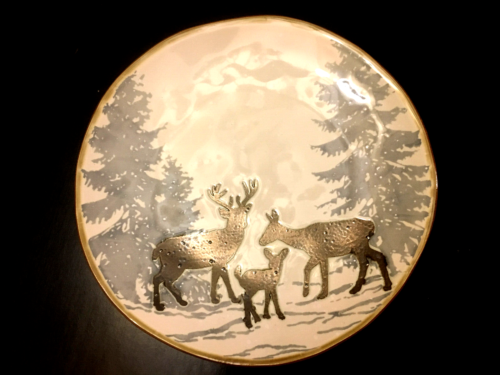 Christmas Deer, Spectrum Designz, Robert Stanley " Mountain Home" 6 Plates 8.5" - Picture 4 of 10