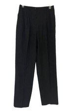 Liz Claiborne 4 Black Cotton Lycra Knit Pleated Professional Dress Pant NWT 69