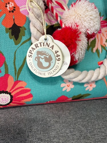 Spartina 449 Strandtasche Tasche Daufuskie Island Floral Neu Mit Etikett.  - Bild 2 von 9