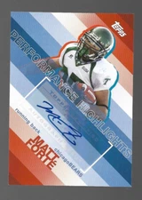 2008 Topps Performance Highlights Matt Forte Rookie  Auto