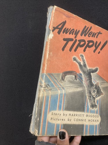 AWAY WENT TIPPY! Traveling kitten Harriett Osgood 1947 AS IS - Foto 3 di 5