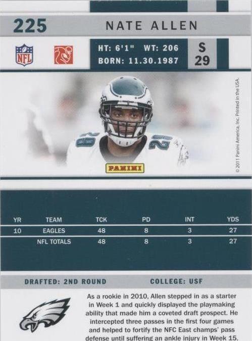 2011 Score Nate Allen #225