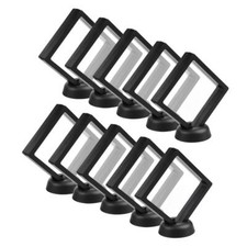 10 Pcs 3D Floating Frame Display Holder with Stand Jewelry Coin Dispaly Case