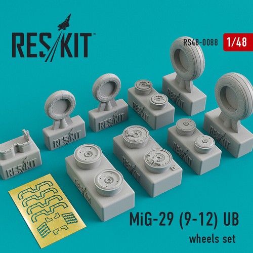 Reskit RS48-0088 - 1/48 – Wheels set Mikoyan MiG-29 (9-12) UB Resin Detail - Picture 9 of 12
