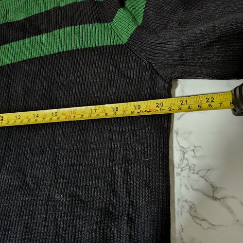 Lauren Ralph Lauren Green & Black XL Ribbed Knit Pullover Sweater long Sleeves - 第 7/8 張圖片