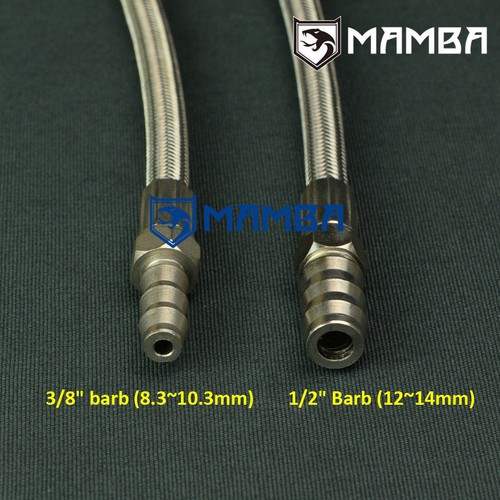 Universal DIY Turbo Water Line Kit 90cm 90Deg-3/8"Barb Garrett GT4202R GTX4202R - Picture 4 of 5
