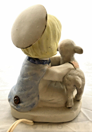 Vintage Child Angel With Lamb Figurine Night Light - Picture 2 of 12