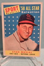 1958 Topps #476 Stan Musial VG St. Louis Cardinals All-Star Hall of Fame