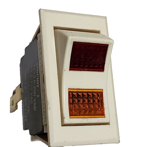 OEM Carling 125/250Vac Rocker Switch On-Off-On White, Quick Connect Terminals - Picture 8 of 8