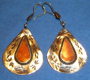 Earrings-Teardrop-Carnelian-Afghan-Kuchi-Tribal-Alpaca-Silver-2-034