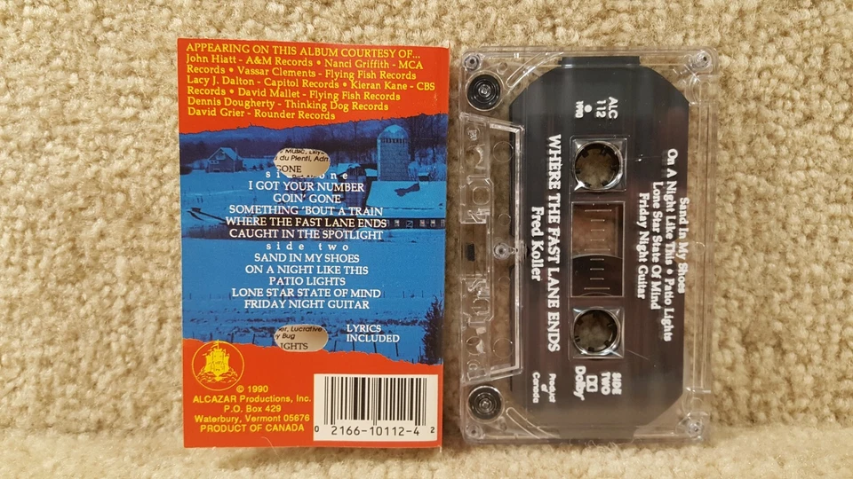 Vintage 1990 Cassette Tape Fred Koller Where The Fast Lane Ends Alcazar Prod - Image 3 of 4