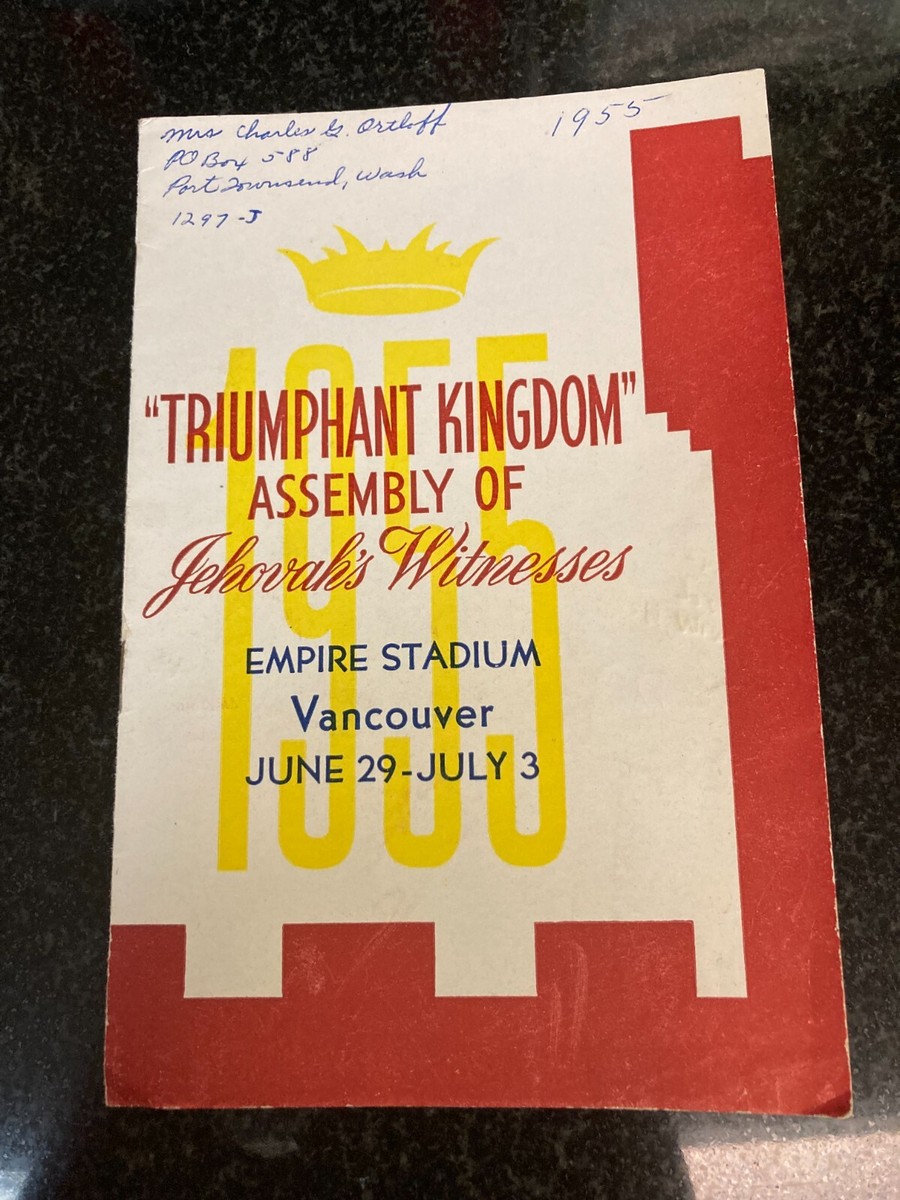 WATCHTOWER DISTRICT ASSEMBLY PROGRAM 1955 VANCOUVER | eBay