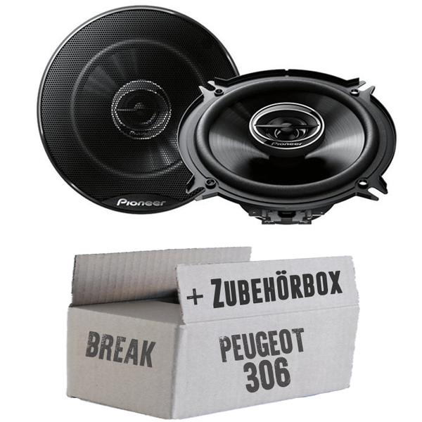 Peugeot 306 Break Heck - Pioneer Lautsprecher Auto Boxen KFZ Hinten - Einbauset-image