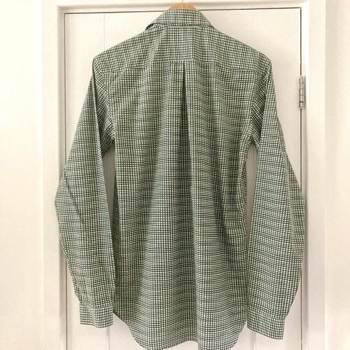 Reiss Size S Green White Checked Long Sleeved Shirt 100% Cotton - Picture 5 of 10