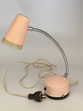 14" MCM Penetray Cone Pink Goose Neck Mini Desk Lamp Mid-Century 1960s
