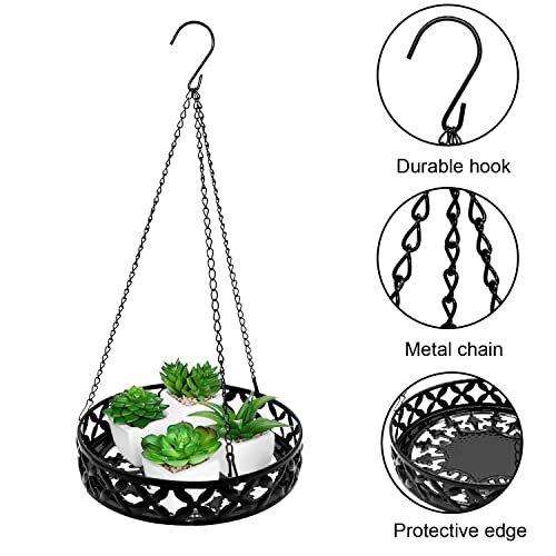 ARTORA Metal Plant Hanger, Modern Plant Hanging Basket Decorative Black Plant - Picture 5 of 8