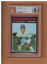 STEVE GARVEY AUTOGRAPHED 1971 TOPPS ROOKIE BASEBALL CARD SIGNED BECKETT AUTH LA