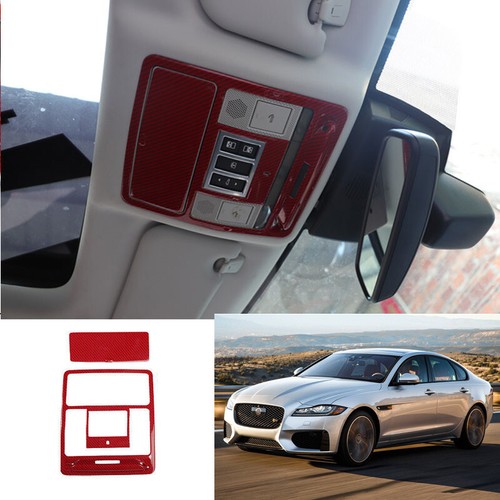 For Jaguar XF 2016-2020 Red Carbon Fiber Front Reading Light Frame Trim 3PCS - Imagen 1 de 12