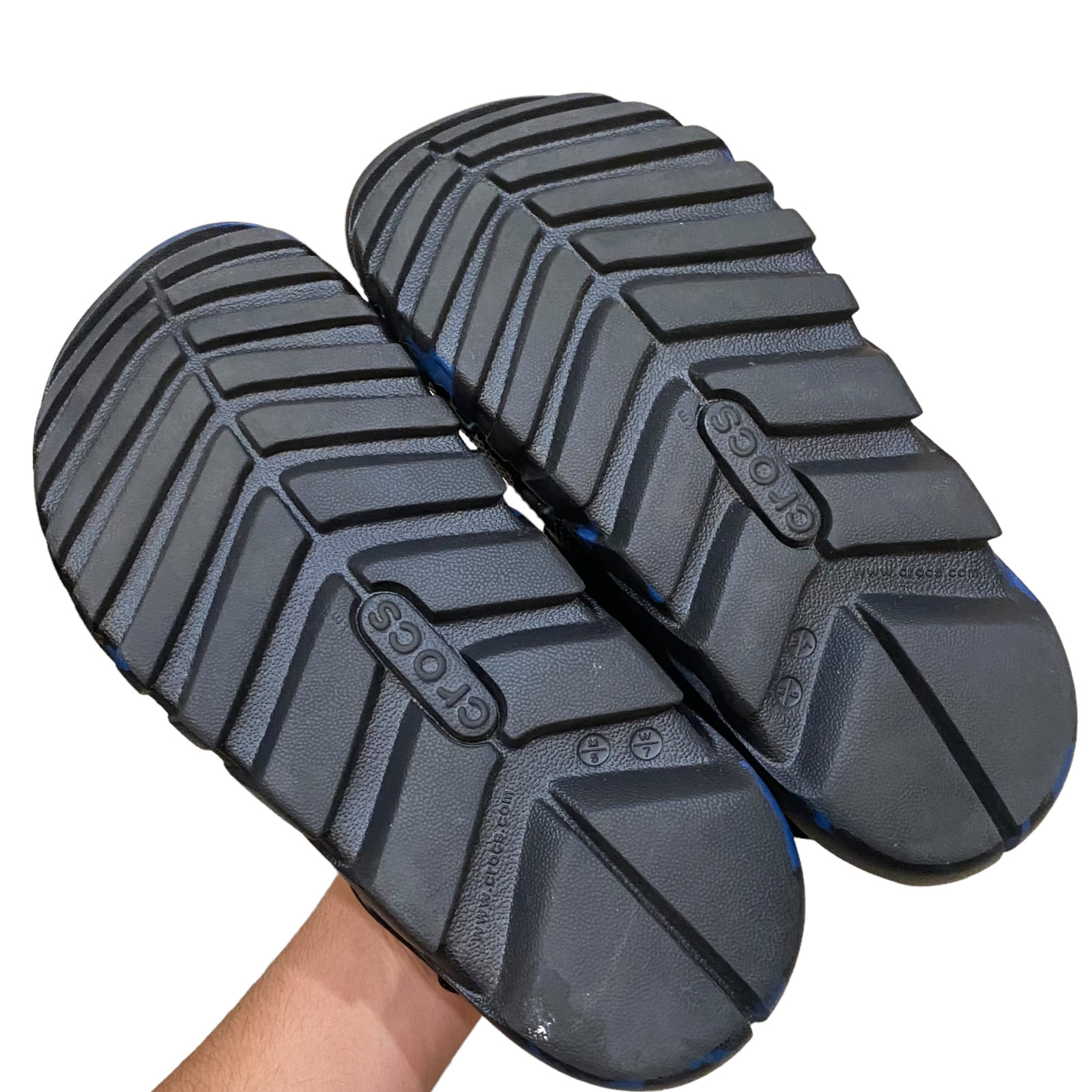 Crocs Duet Max Clog Post Malone Blue Camo sz W7 M5 Gem