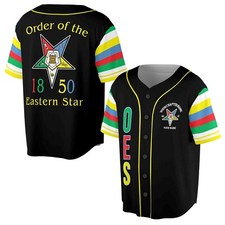 Personalized Order of the Eastern Star OES 1850 Baseball Jersey S-5XL