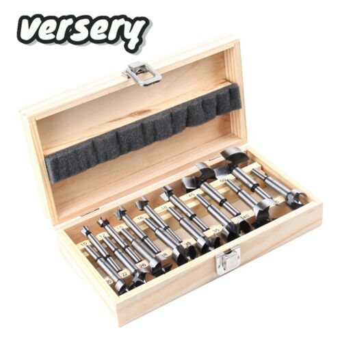15tlg 10-50mm Forstnerbohrer Satz Forstnerbohrer Set Holzbohrer Holzkasten NEU - Bild 17 von 18